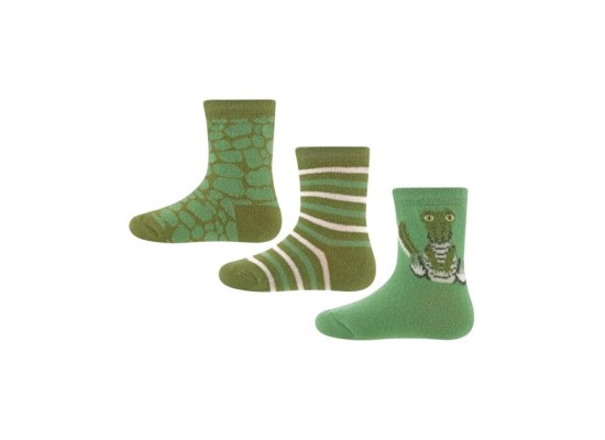 3er-Pack Socken Krokodil Ringel