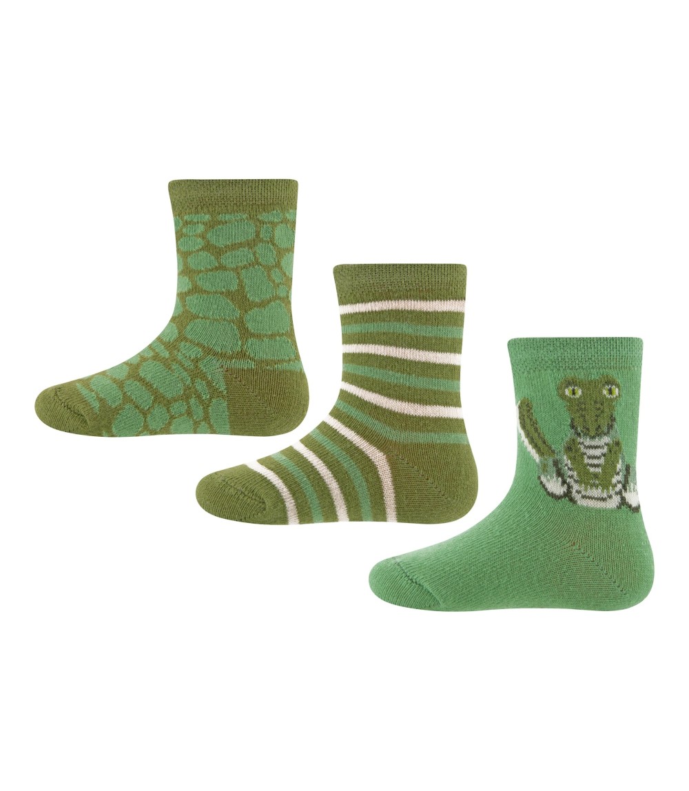 3er-Pack Socken Krokodil Ringel