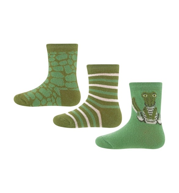 3er-Pack Socken Krokodil Ringel
