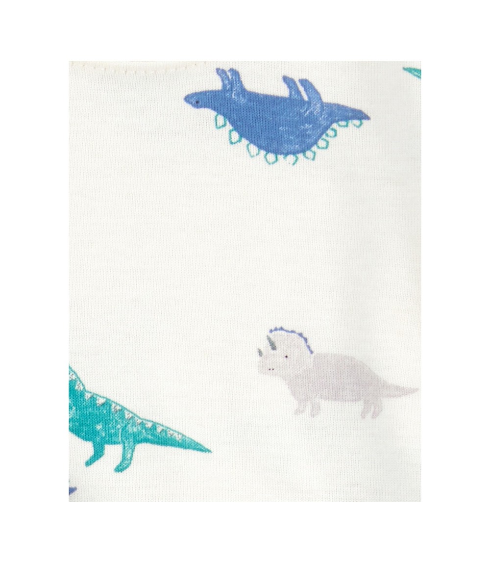 3-tlg. Set Body kurzarm, T-Shirt und Shorts Ringel Dinos