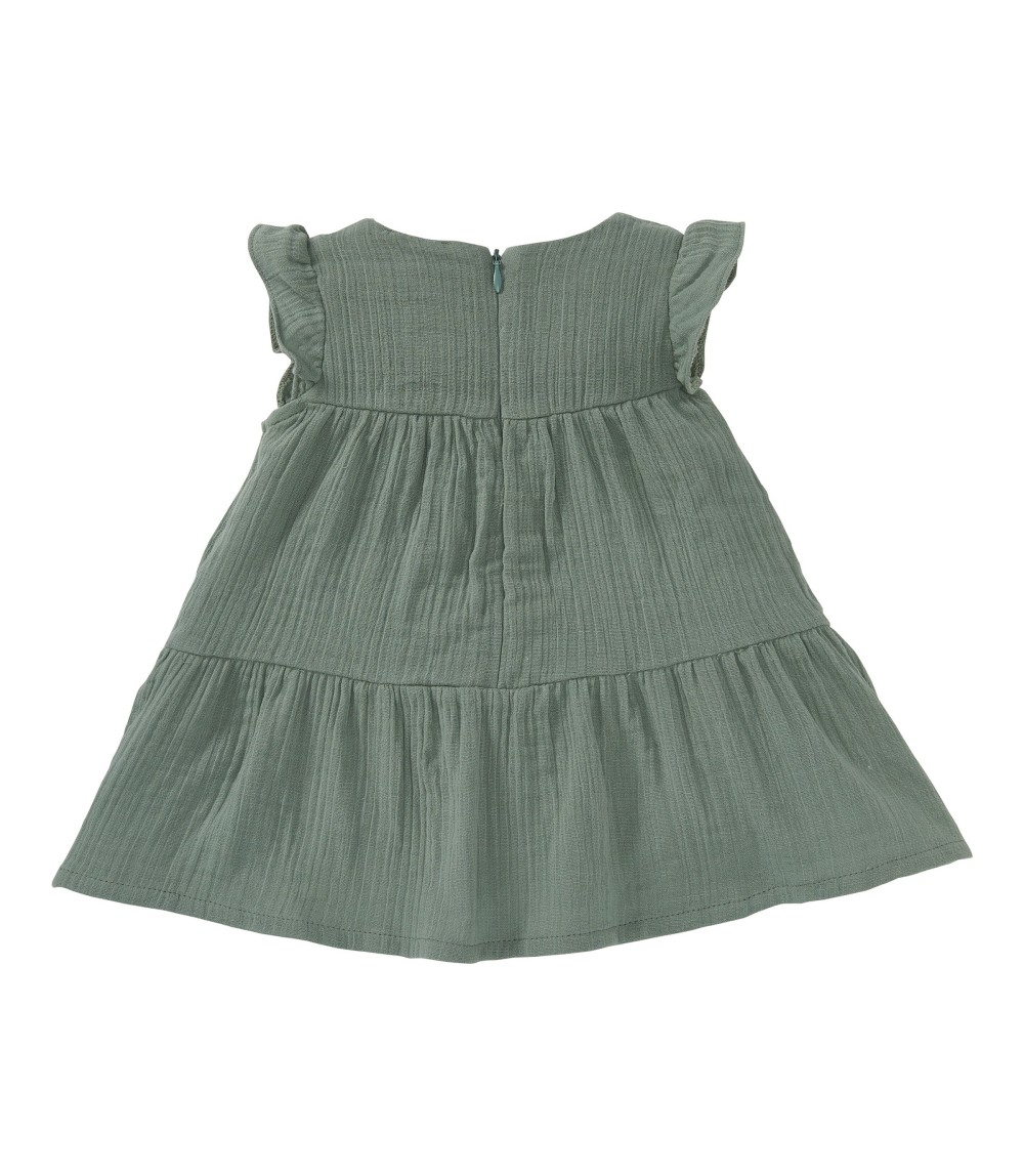 Musselin-Kleid kurzarm