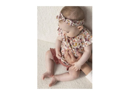 Krepp-T-Shirt Blumen Volant