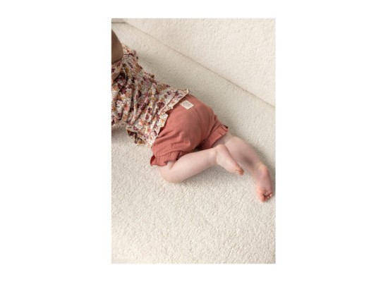 Krepp-T-Shirt Blumen Volant