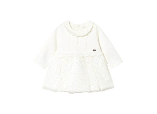 Kleid langarm 2in1 Strickpullover und Tüllrock