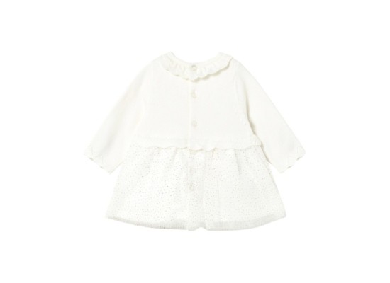 Kleid langarm 2in1 Strickpullover und Tüllrock