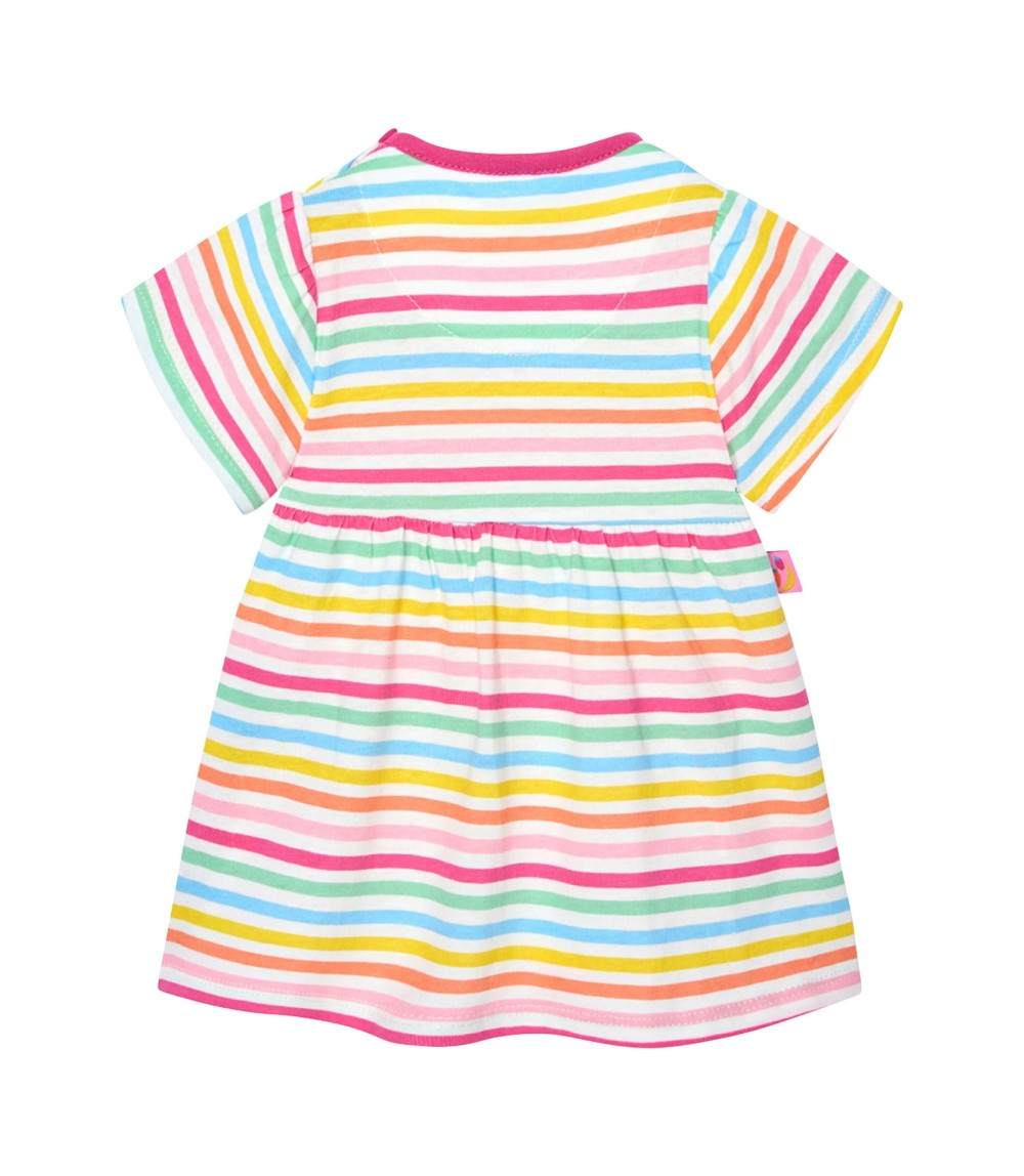 Kleid kurzarm Früchte Streifen