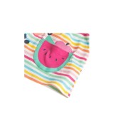 Kleid kurzarm Früchte Streifen