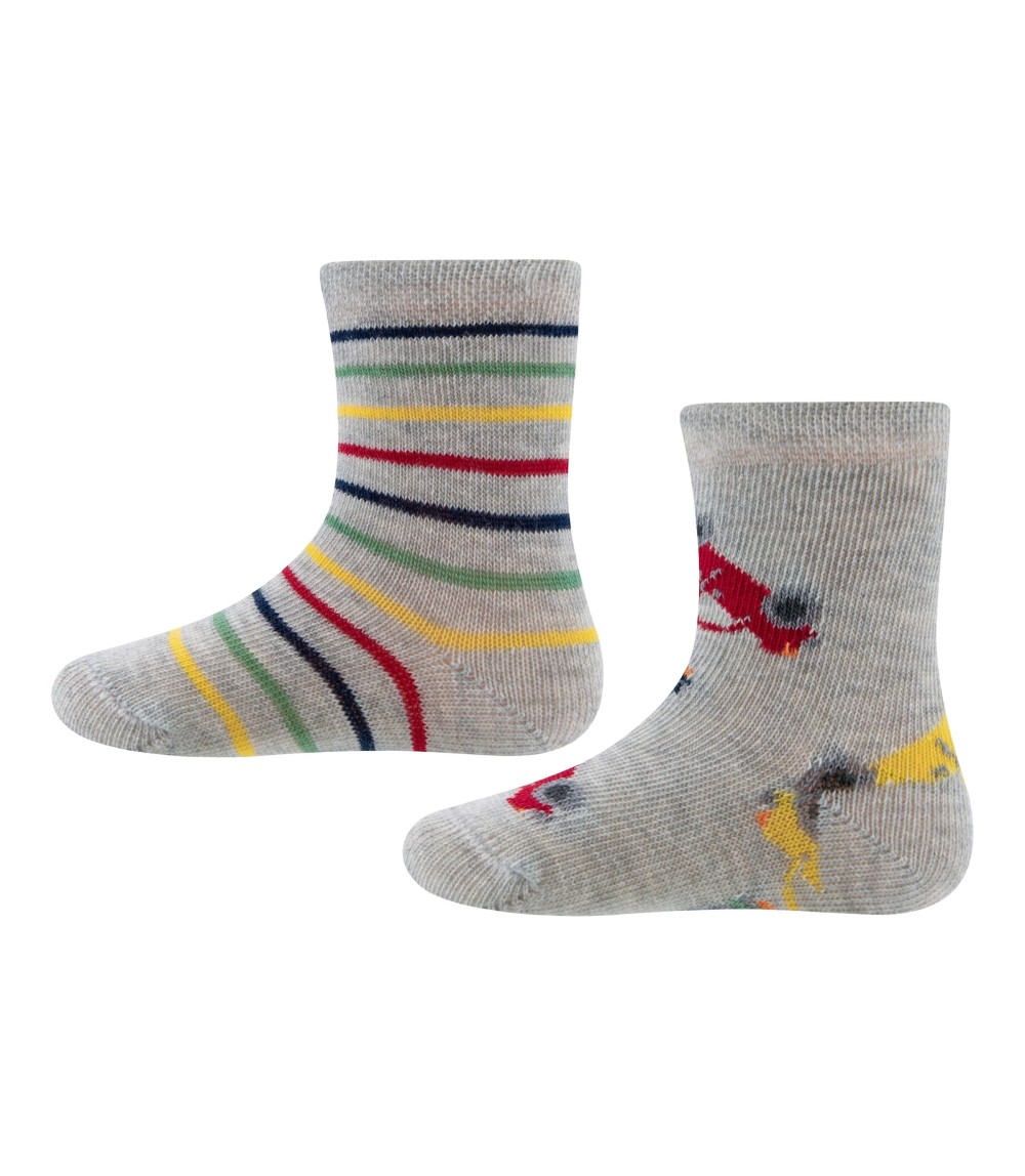 2er-Pack Socken Autos Ringel