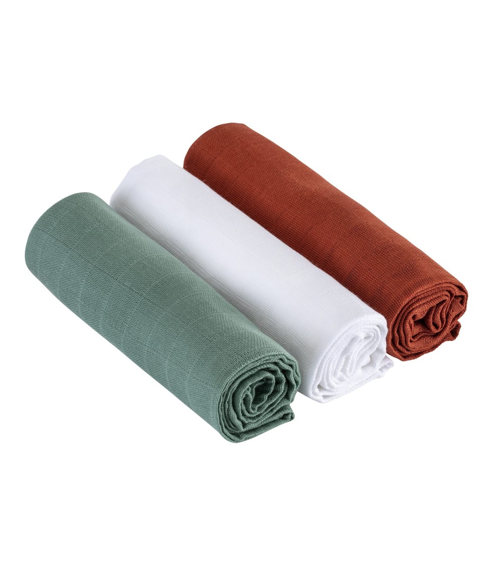 3er-Pack Mullwindeln 80x80 cm