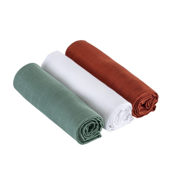 3er-Pack Mullwindeln 80x80 cm