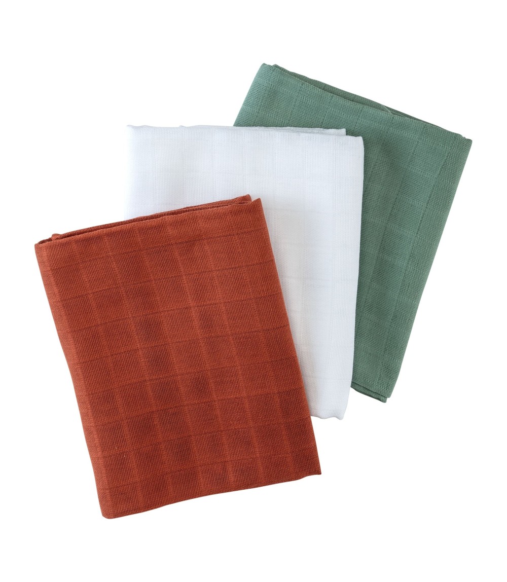 3er-Pack Mullwindeln 80x80 cm