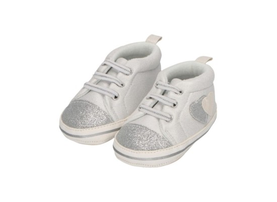 Babyschuhe Glitzer Herz