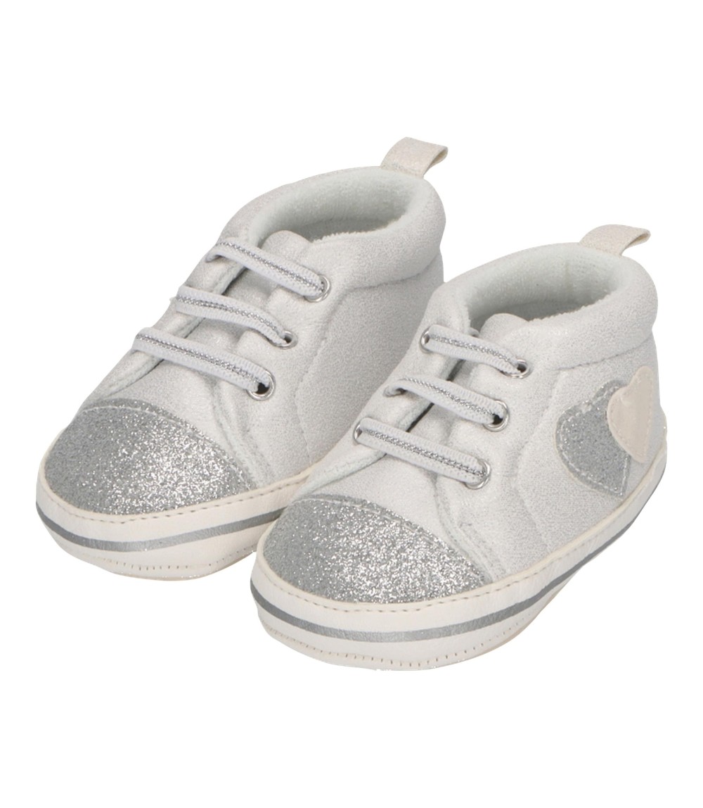 Babyschuhe Glitzer Herz