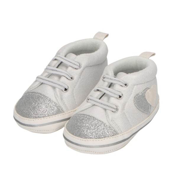 Babyschuhe Glitzer Herz