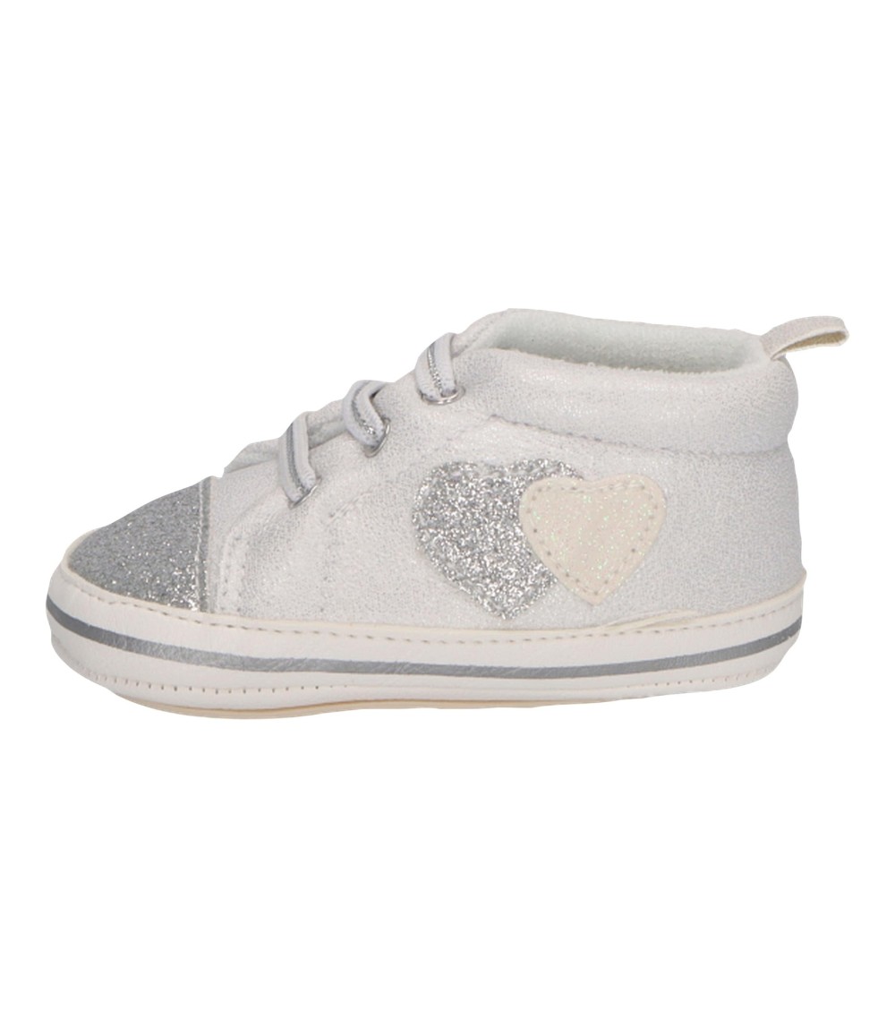 Babyschuhe Glitzer Herz