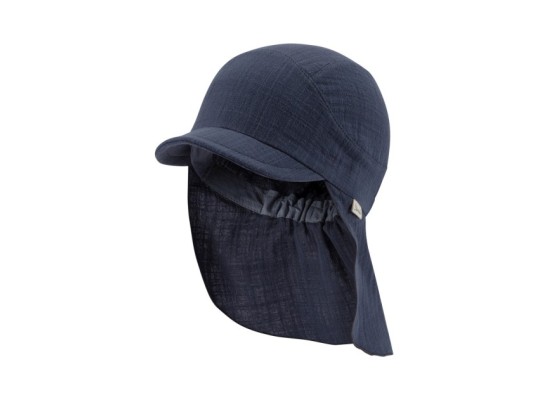 Musselin-Schirmmütze mit Nackenschutz