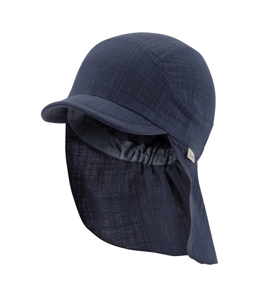 Musselin-Schirmmütze mit Nackenschutz
