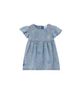 Jeans-Kleid kurzarm Ananas