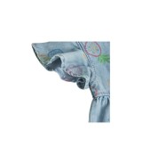 Jeans-Kleid kurzarm Ananas