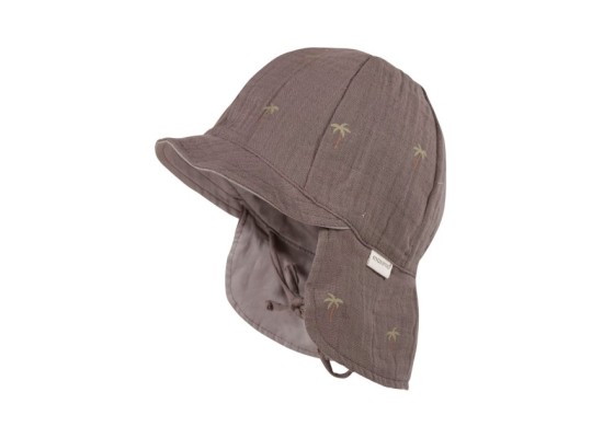 Musselin-Schirmmütze mit Nacken- und UV-Schutz Palmen