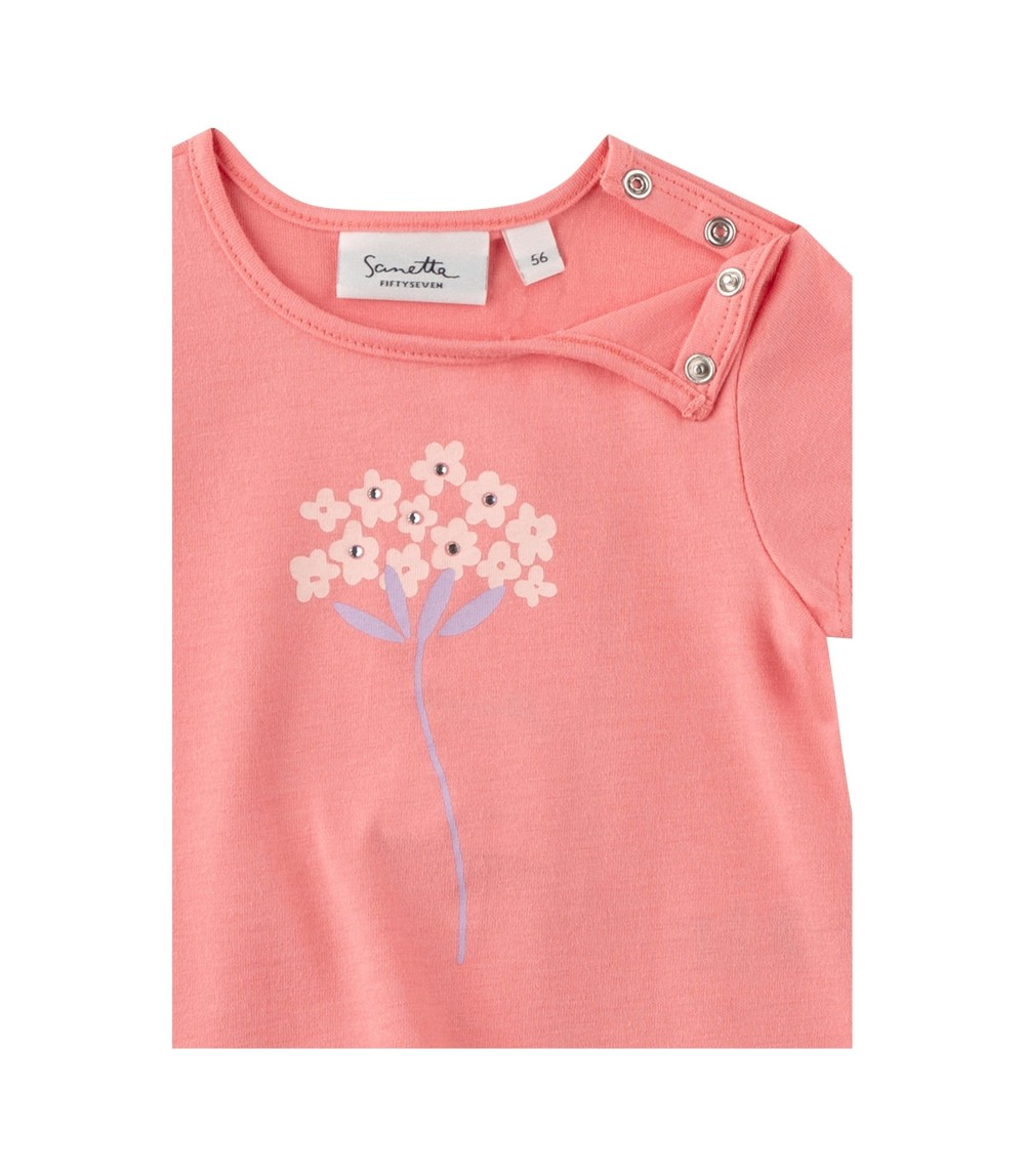 T-Shirt Blumen Glitzer