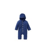 Wollfleece-Overall mit Klappbündchen aus Merinowolle