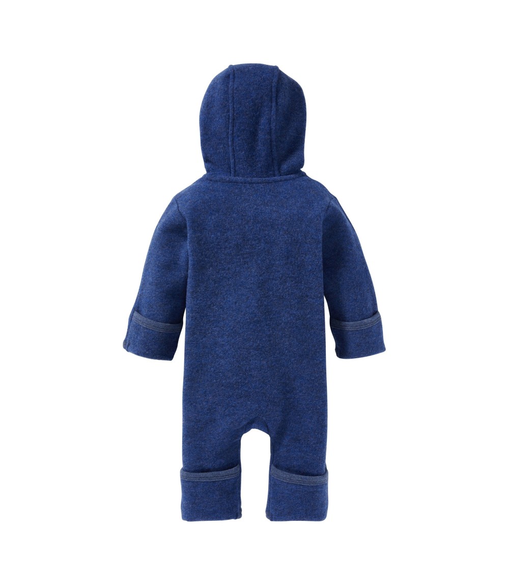 Wollfleece-Overall mit Klappbündchen aus Merinowolle
