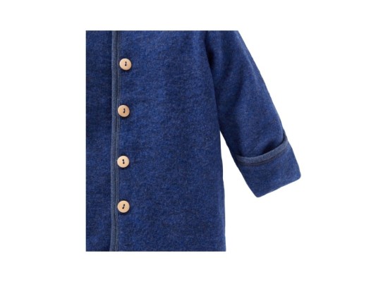 Wollfleece-Overall mit Klappbündchen aus Merinowolle