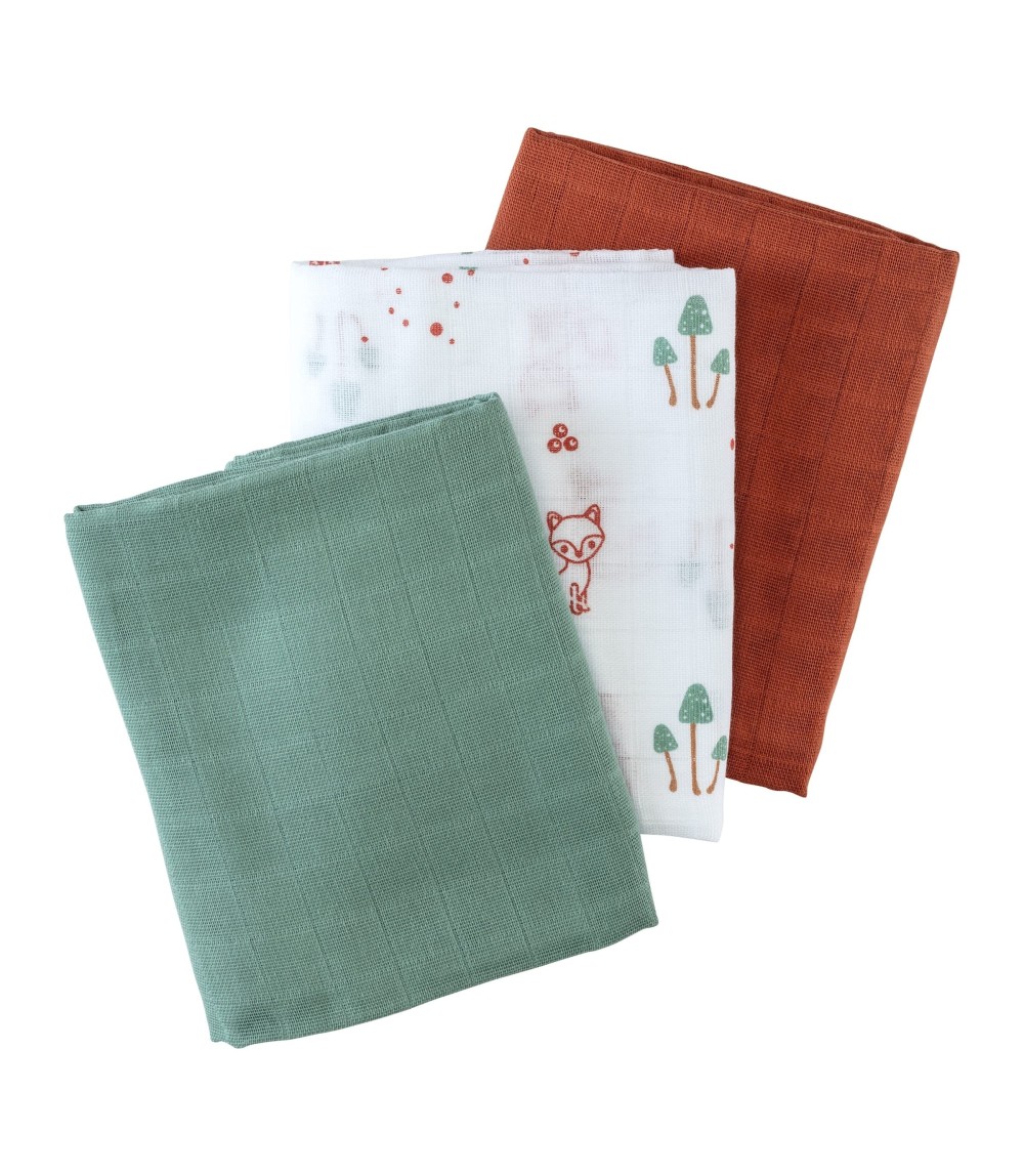 3er-Pack Mullwindeln 80x80 cm