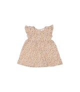 Krepp-Kleid Flügelarm Blumen