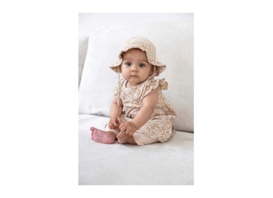 Krepp-Kleid Flügelarm Blumen