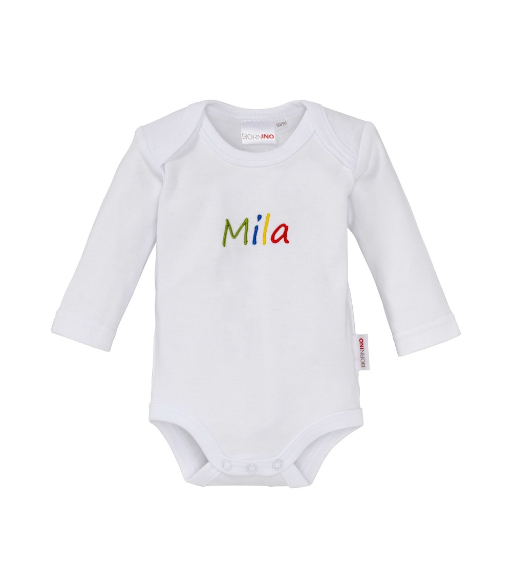 Body langarm personalisiert mit Namen