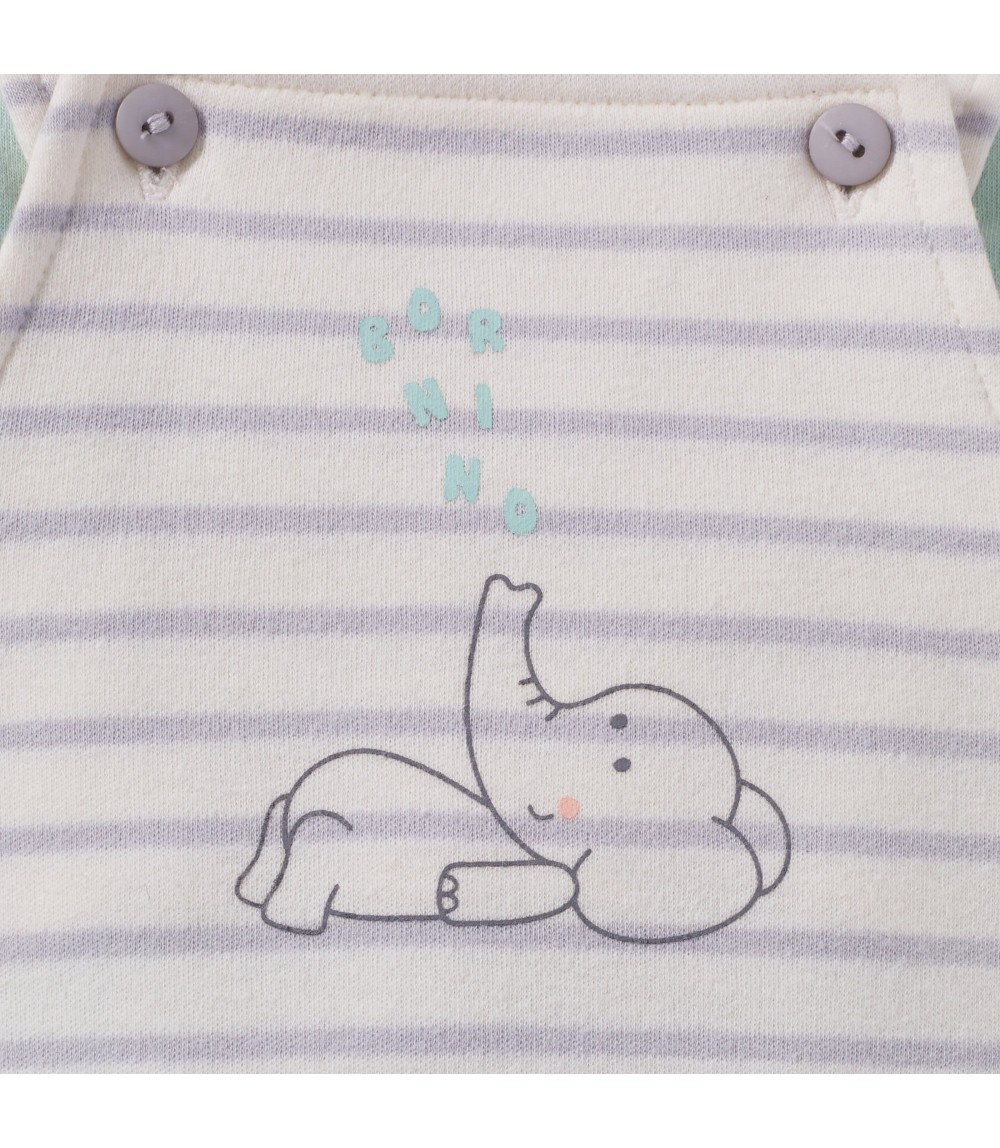 2-tlg. Set Latzhose mit Shirt Elefant