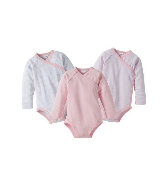 3er-Pack Wickelbodys langarm