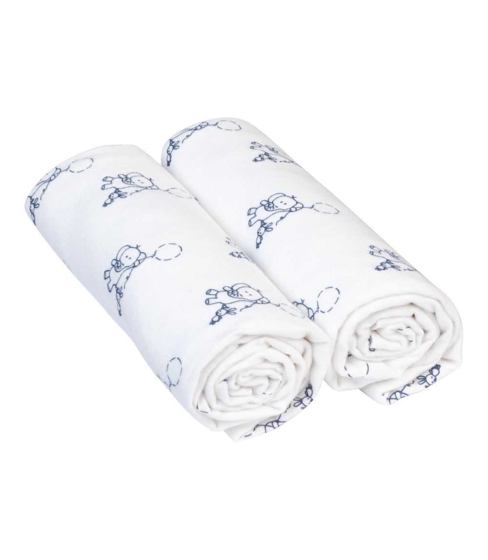 2er-Pack Moltontücher 80x80 cm