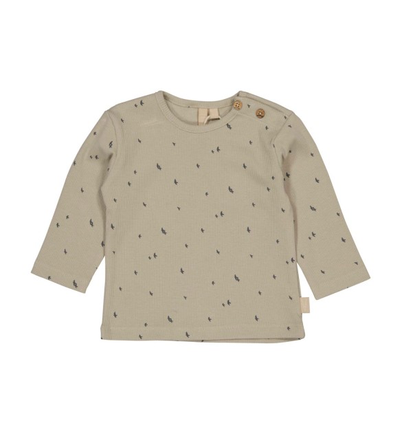 Shirt langarm Vögel Rippqualität