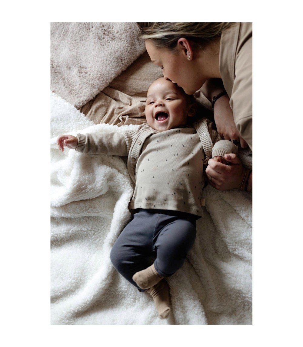 Shirt langarm Vögel Rippqualität