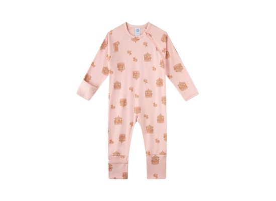 Schlafoverall mit Klappfuß Karussell