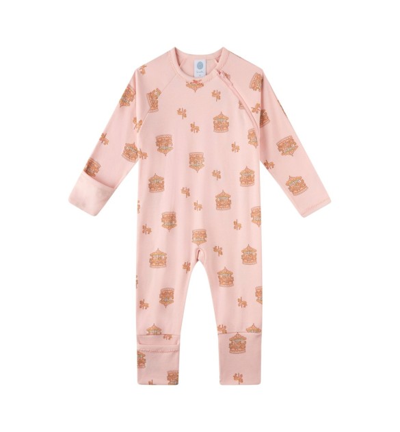 Schlafoverall mit Klappfuß Karussell