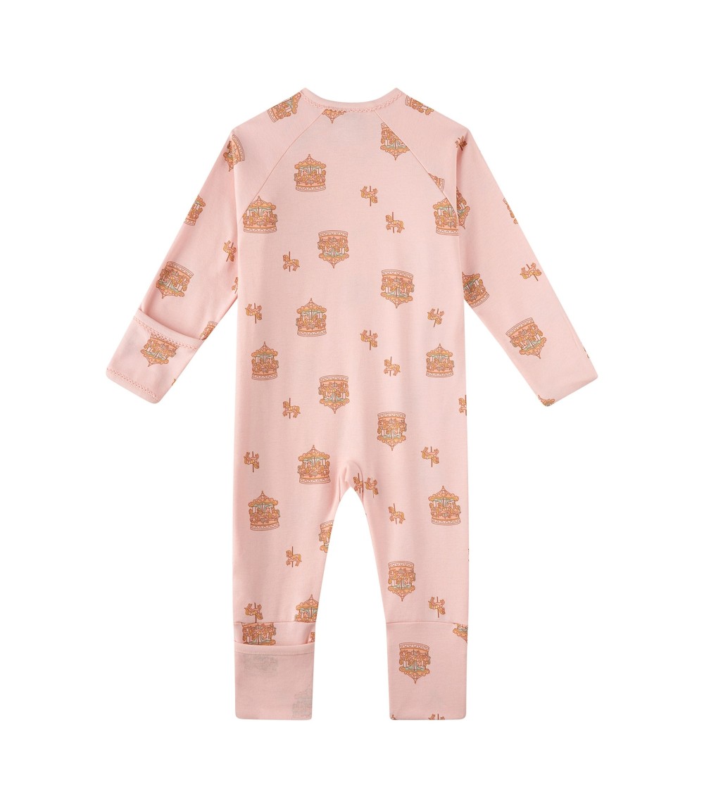 Schlafoverall mit Klappfuß Karussell