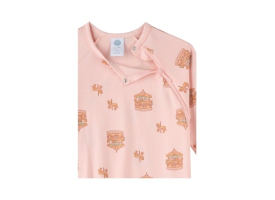 Schlafoverall mit Klappfuß Karussell