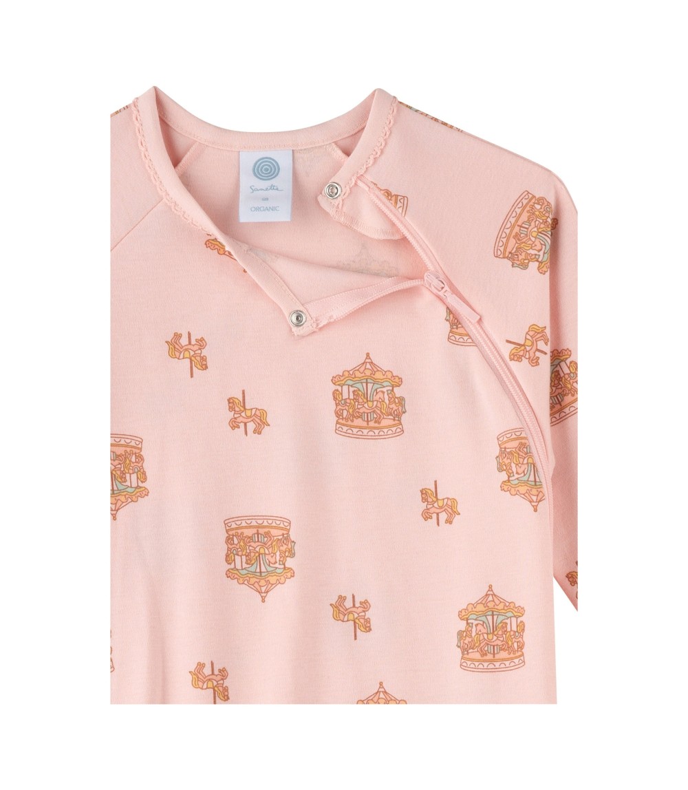 Schlafoverall mit Klappfuß Karussell