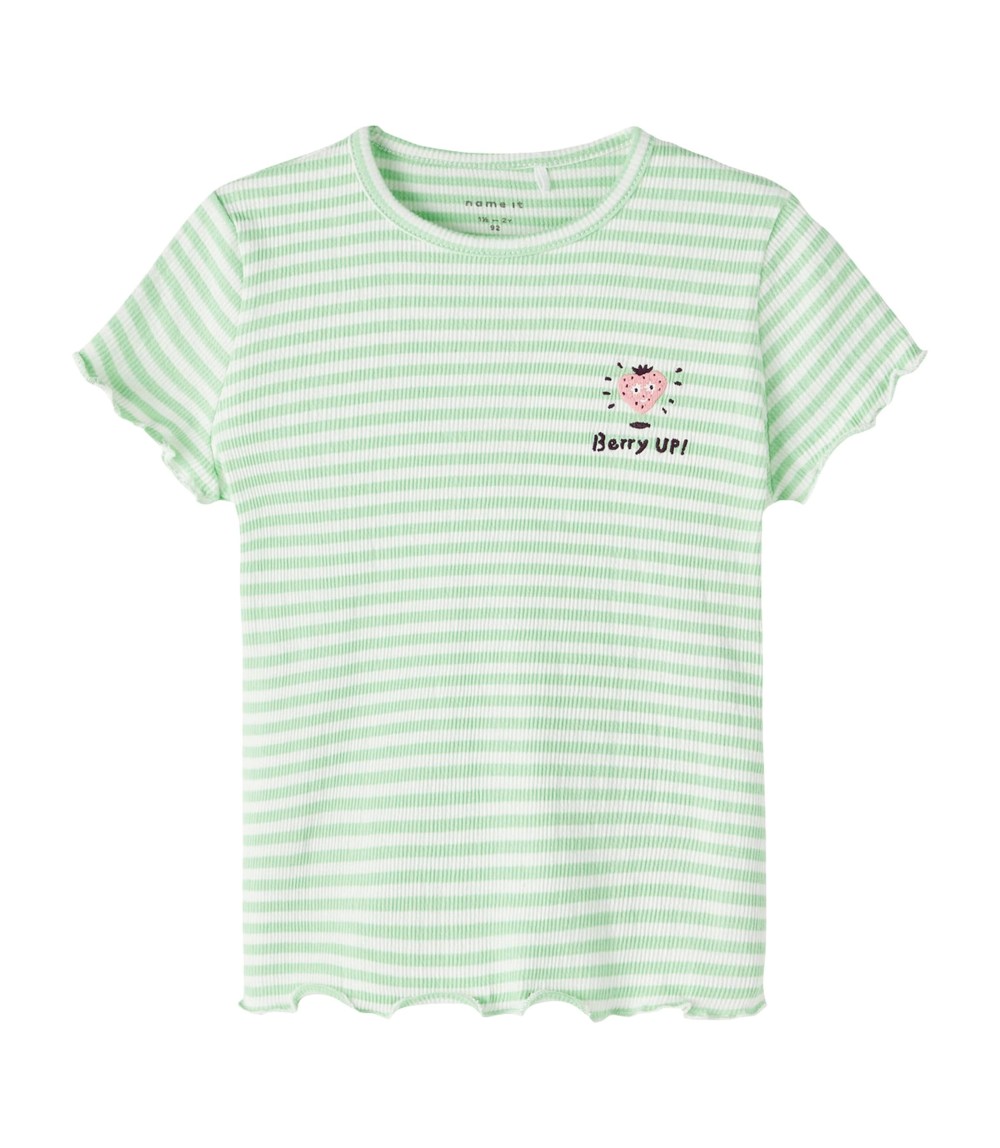 T-Shirt Rippqualität Ringel Erdbeere