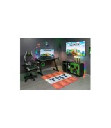 TV-Lowboard mit Tuer mit Push-Open und 4 offenen Fächern, Kabeldurchfü