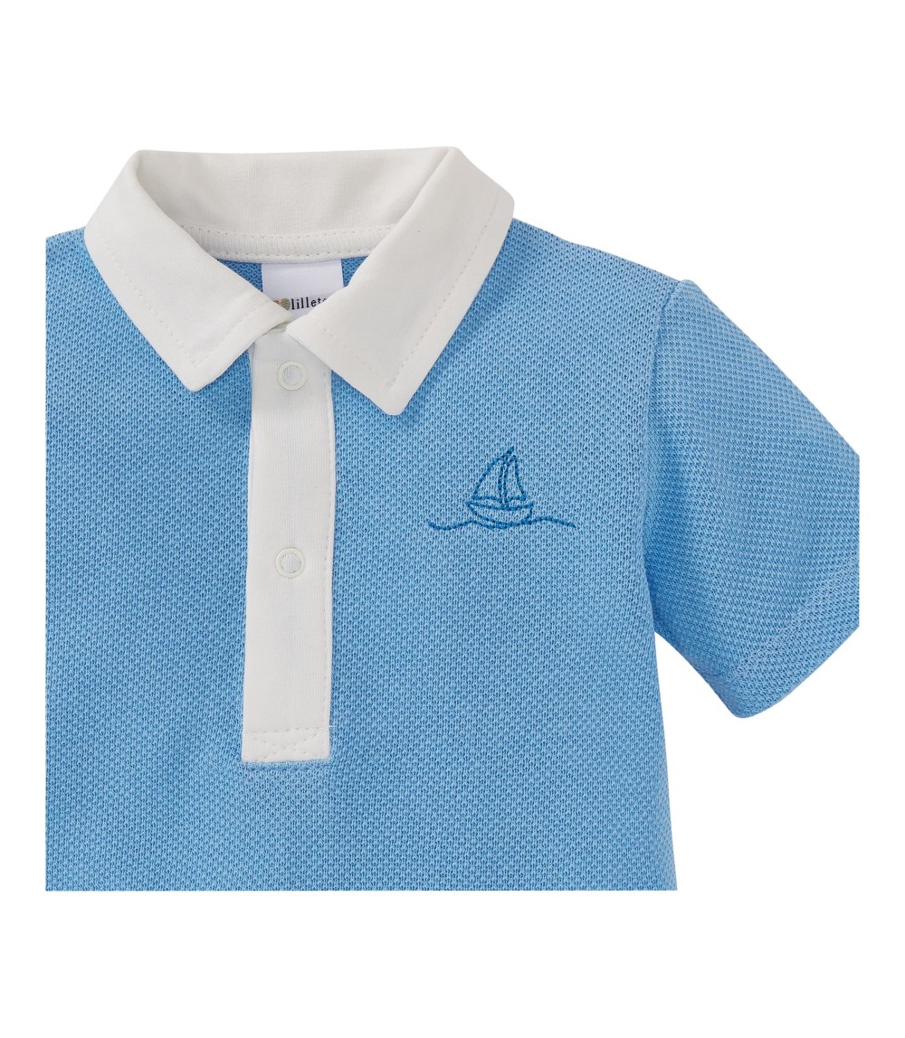 Polo-T-Shirt Waffelpiqué