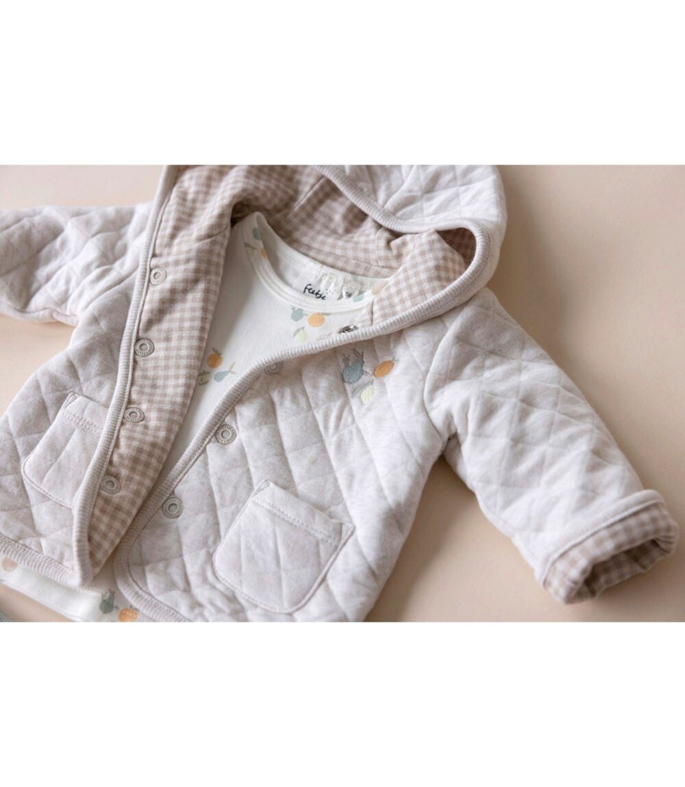 Wendejacke mit Kapuze gequiltet