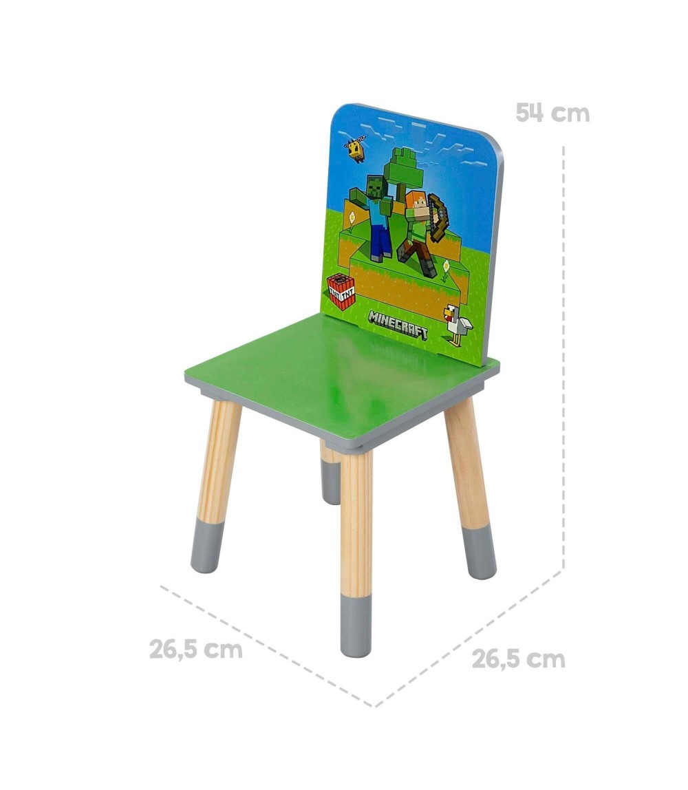 Sitzgruppen-Set, 1 Tisch mit 2 Stühlen MINECRAFT