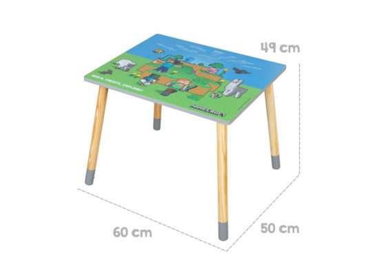 Sitzgruppen-Set, 1 Tisch mit 2 Stühlen MINECRAFT