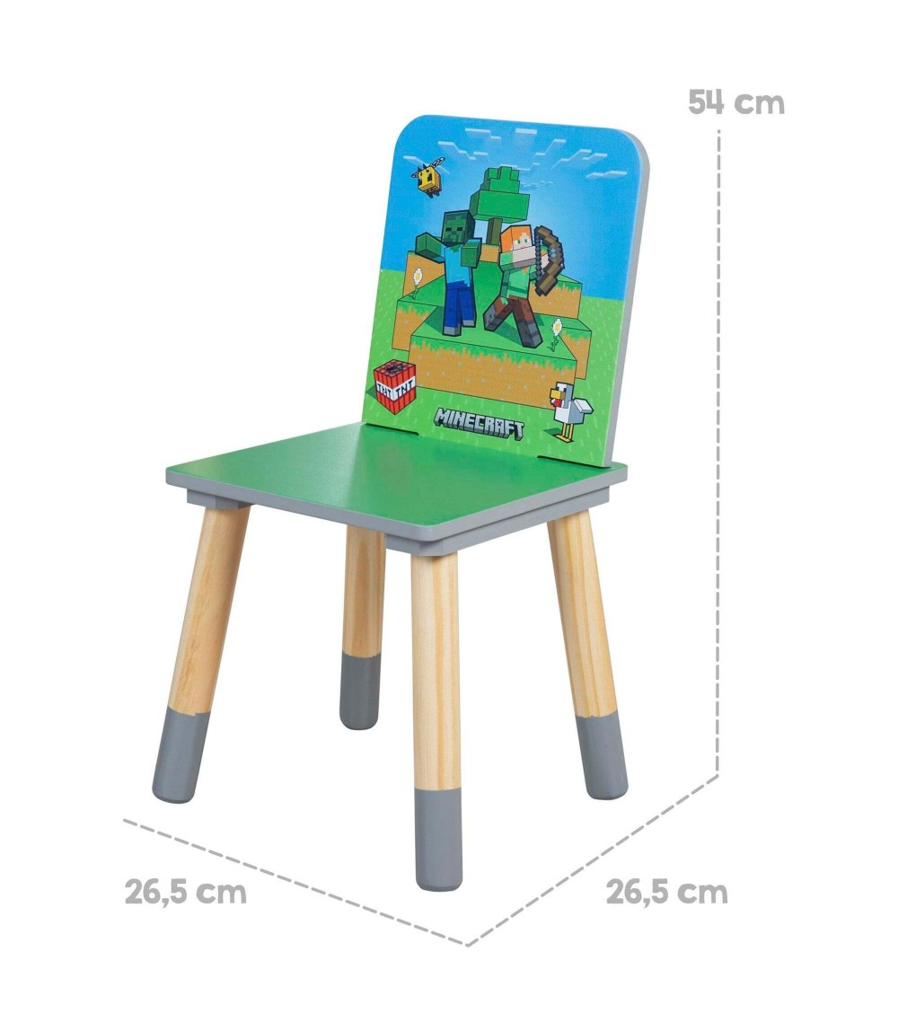 Sitzgruppen-Set, 1 Tisch mit 2 Stühlen MINECRAFT