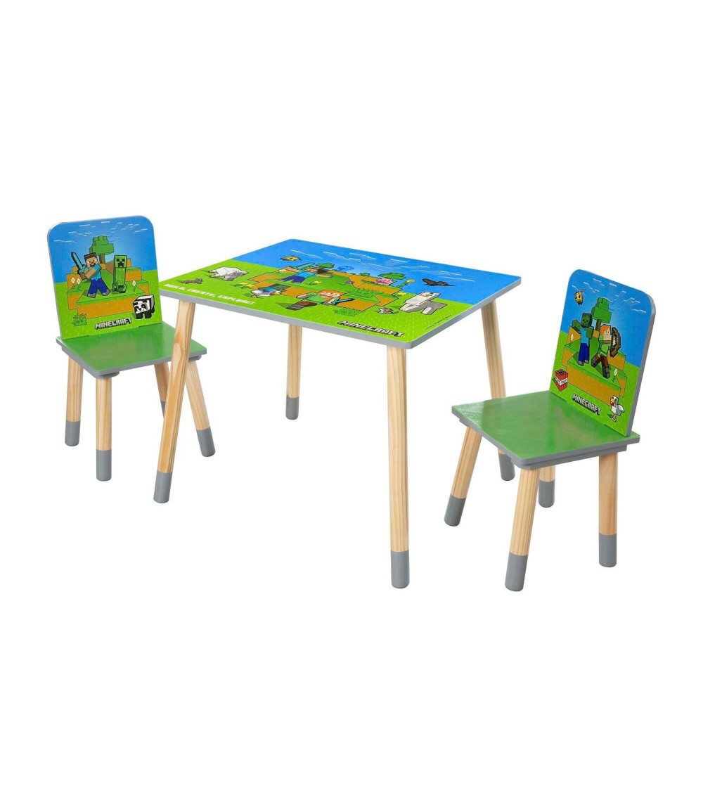 Sitzgruppen-Set, 1 Tisch mit 2 Stühlen MINECRAFT